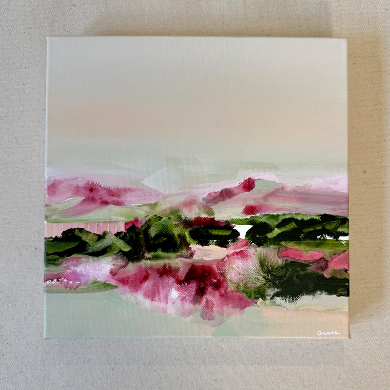 Fragile Wonder, Acrylic on Canvas, 8 × 8 in — original painting by Grace Martin Franklin