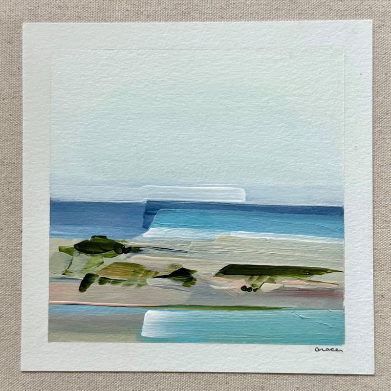 Paper Mini 109, Acrylic on paper, 4 × 4 in — original painting by Grace Martin Franklin