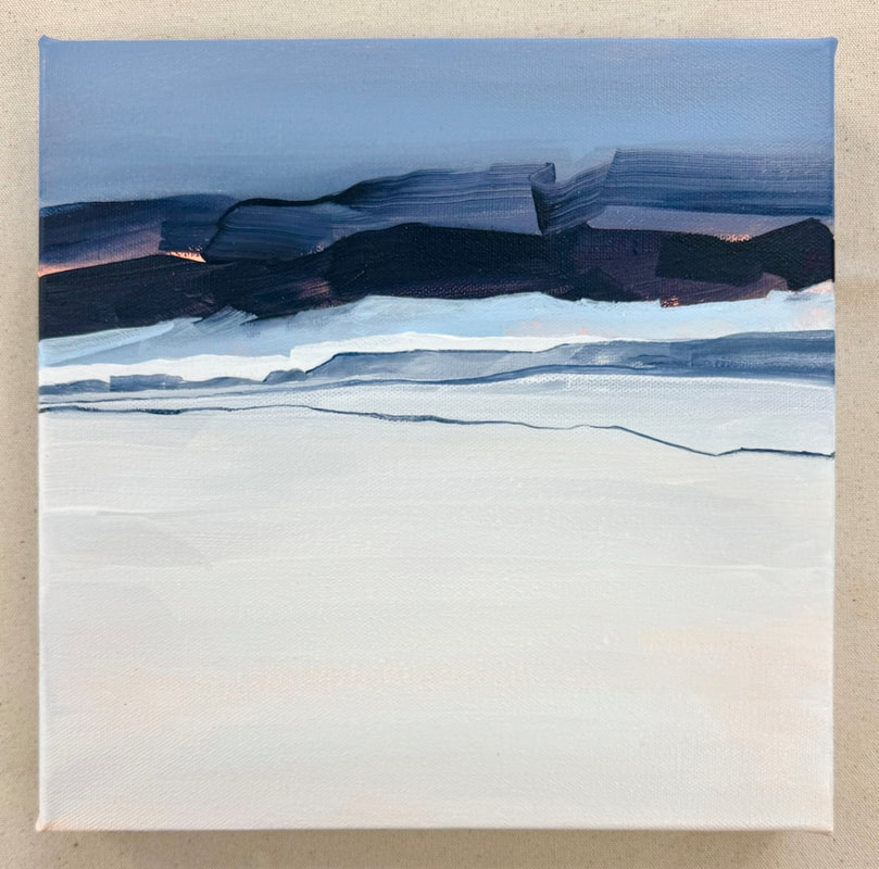 Time Between, Acrylic on Canvas, 8 × 8 in — original painting by Grace Martin Franklin