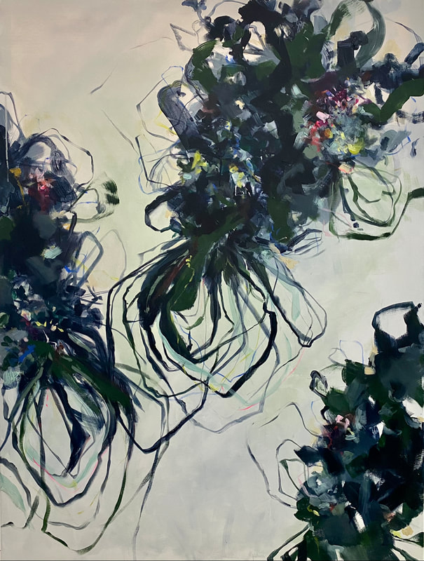Hives that Cradle the Unknown, Acrylic on Canvas, 36 × 48 in — original painting by Grace Martin Franklin
