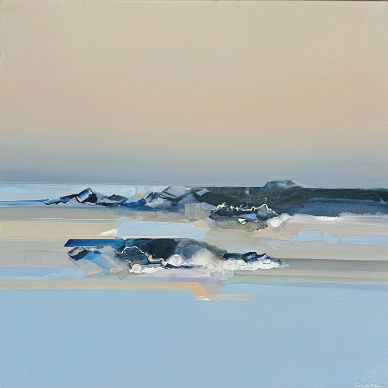 Beyond the Quiet, Acrylic on Canvas, 24 × 24 in — original painting by Grace Martin Franklin