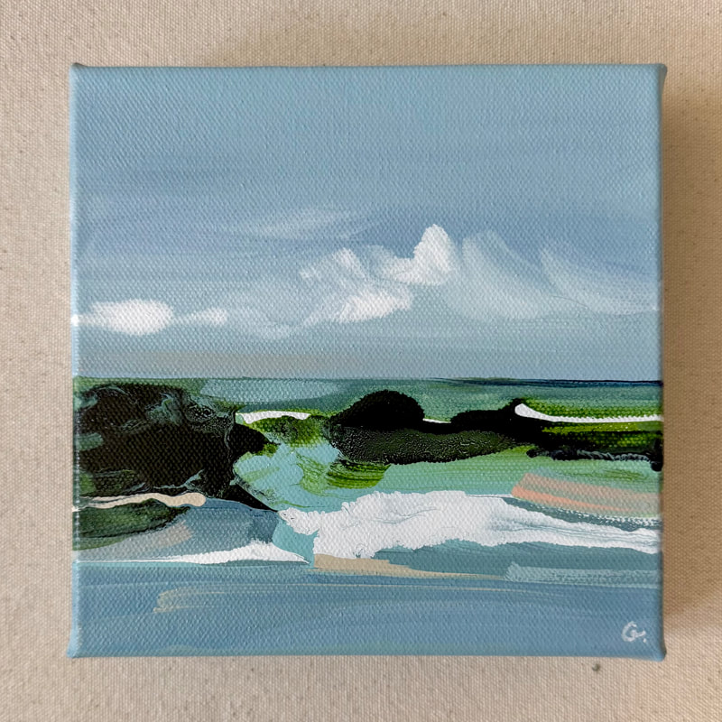 Untitled (6 × 6 in), Acrylic on Canvas, 6 × 6 in — original painting by Grace Martin Franklin
