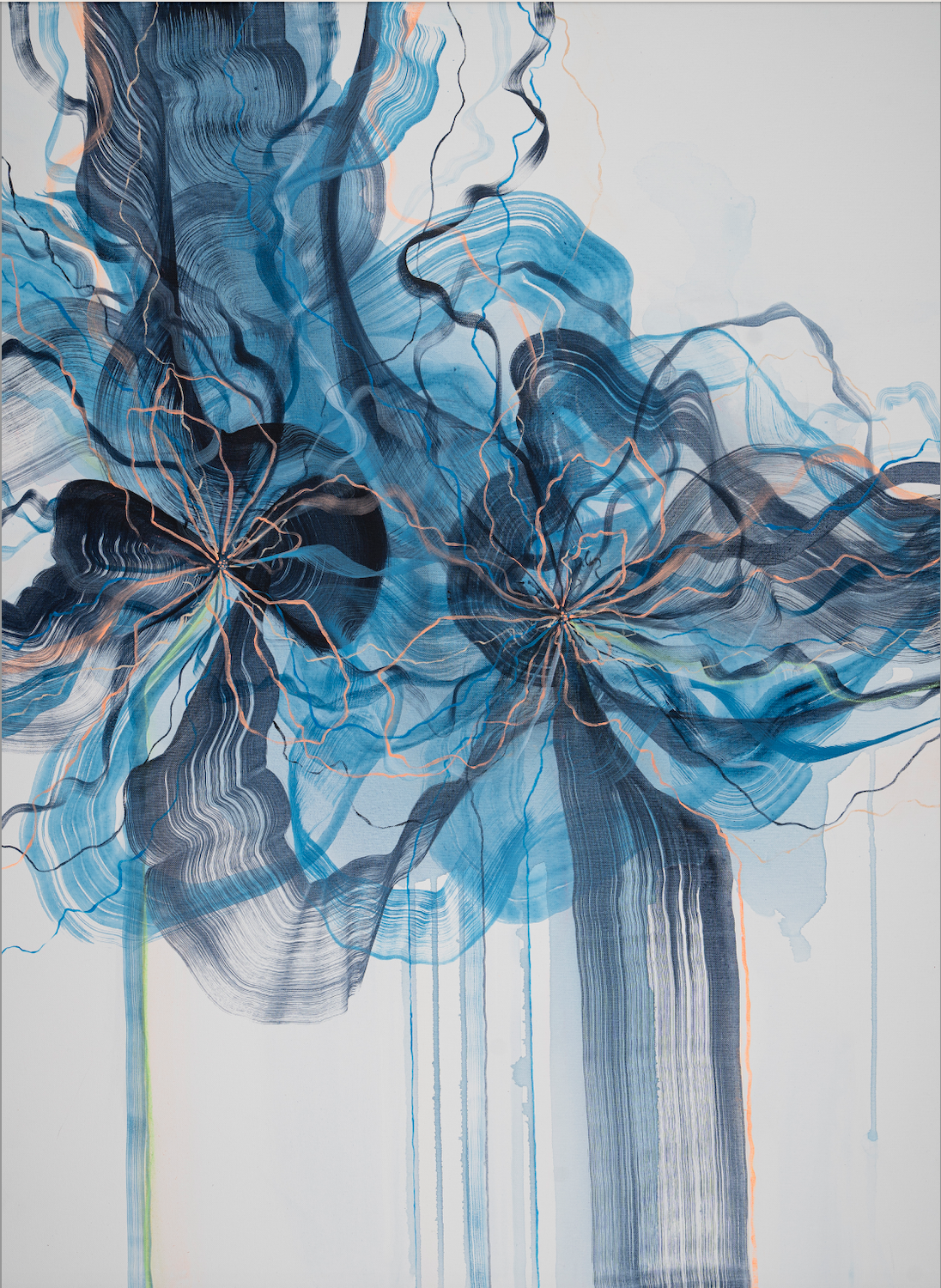 The Endurance of Orange, Acrylic on Canvas, 36 × 48 in — original painting by Grace Martin Franklin
