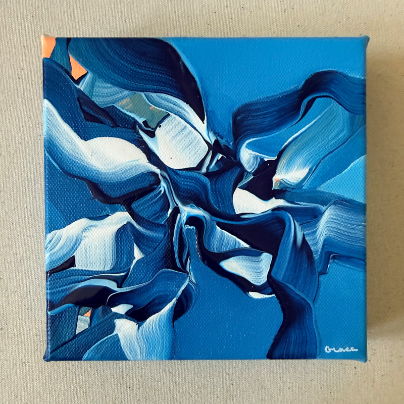 Untitled (6 × 6 in), Acrylic on Canvas, 6 × 6 in — original painting by Grace Martin Franklin