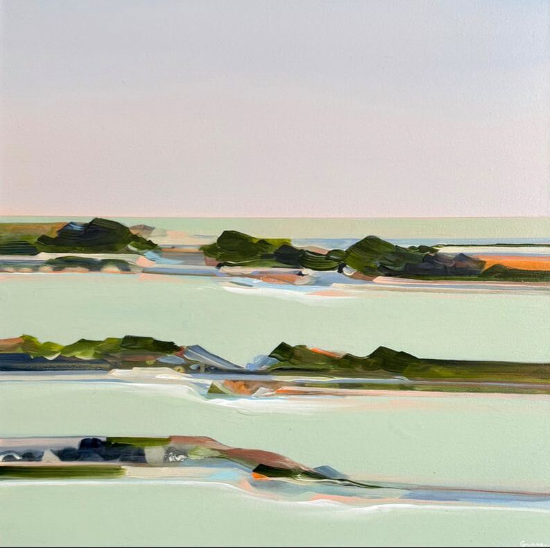 Breaths of Clarity, Acrylic on Canvas, 20 × 20 in — original painting by Grace Martin Franklin