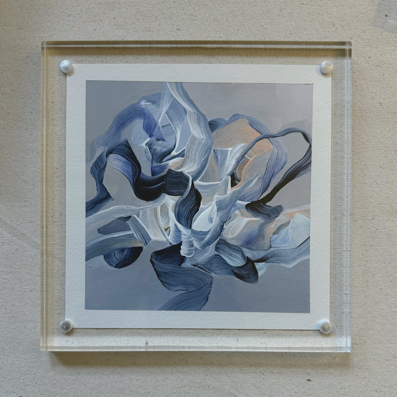 Paper Mini 120, Acrylic on paper, 4 × 4 in — original painting by Grace Martin Franklin