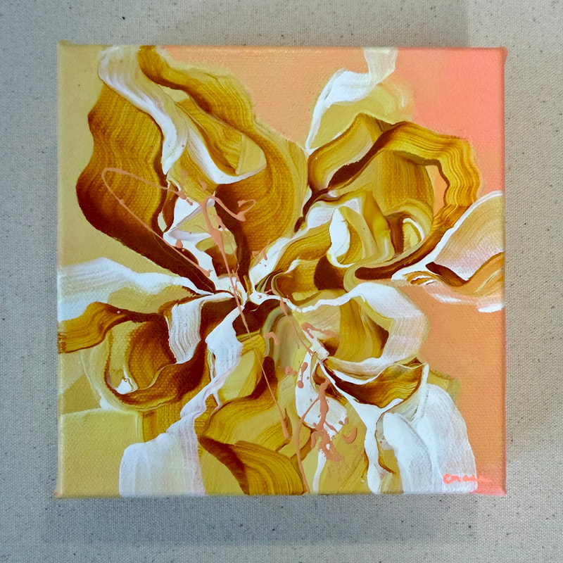Sunkissed, Acrylic on Canvas, 6 × 6 in — original painting by Grace Martin Franklin