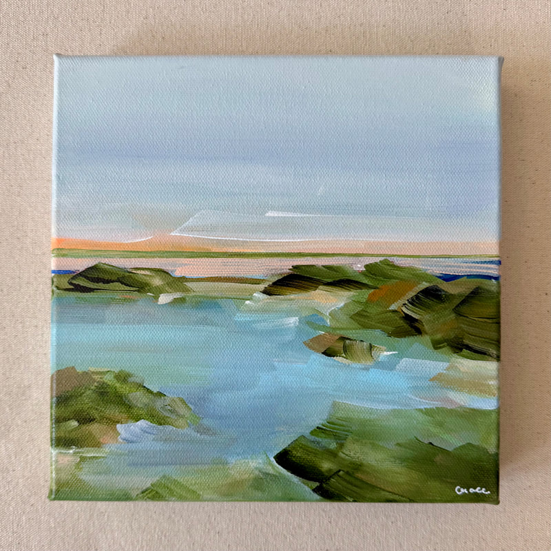 Light Memories, Acrylic on Canvas, 8 × 8 in — original painting by Grace Martin Franklin