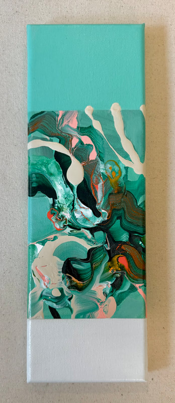 Untitled (4 × 12 in), Acrylic on Canvas, 4 × 12 in — original painting by Grace Martin Franklin
