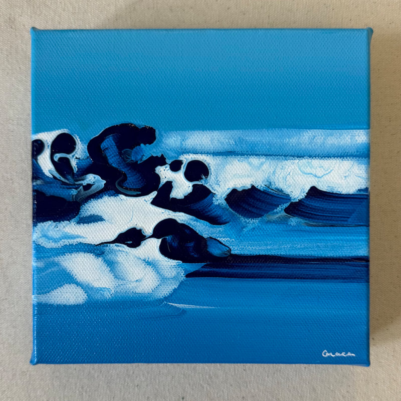 Untitled (6 × 6 in), Acrylic on Canvas, 6 × 6 in — original painting by Grace Martin Franklin
