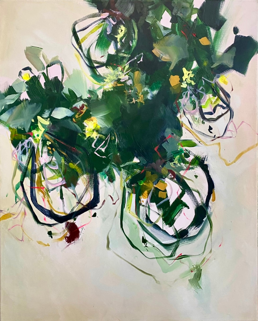 Water Moccasin Monastery, Acrylic On Canvas, 30 × 24 in — original painting by Grace Martin Franklin