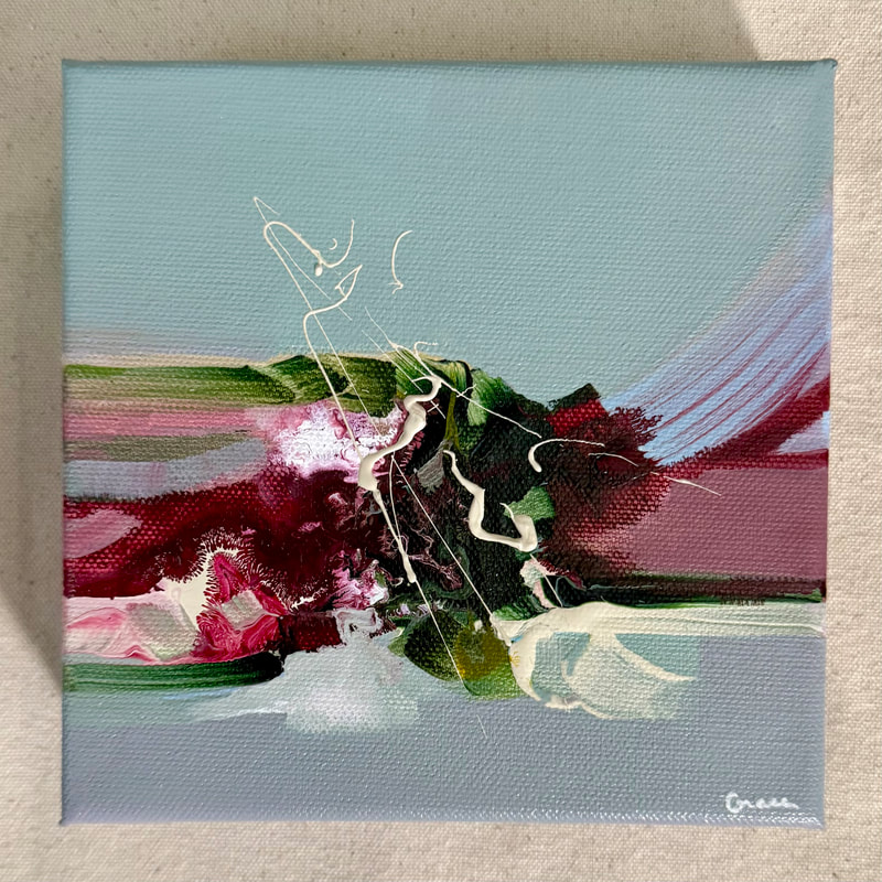 The Shape of Desire, Acrylic on Canvas, 6 × 6 in — original painting by Grace Martin Franklin