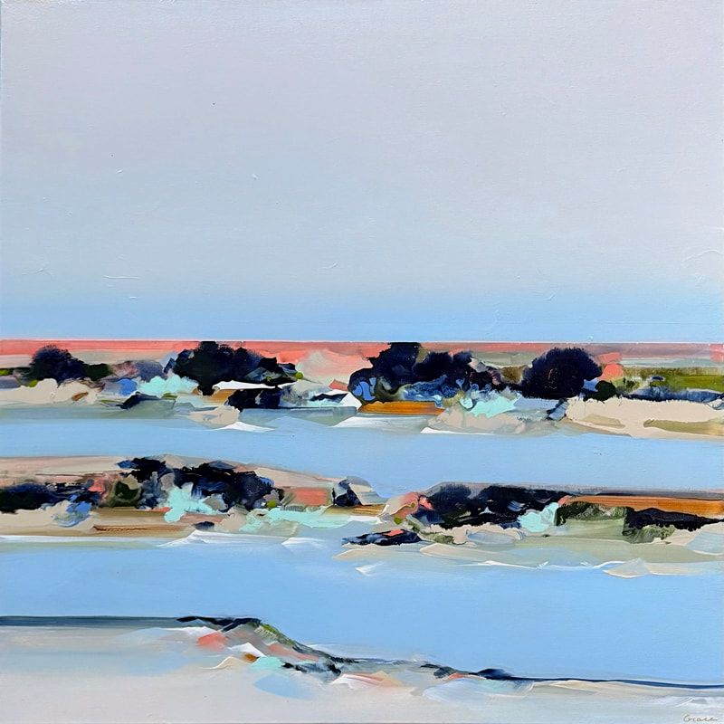 What Will Soon Be, Acrylic on Canvas, 30 × 30 in — original painting by Grace Martin Franklin