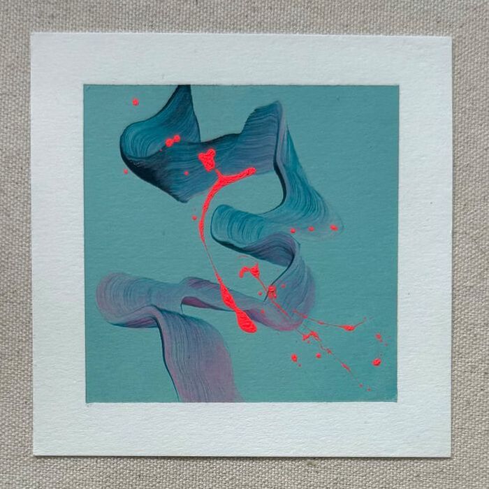 Paper Mini 03, Acrylic on paper, 4 × 4 in — original painting by Grace Martin Franklin