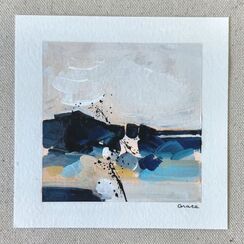 Paper Mini 54, Acrylic on paper, 4 × 4 in — original painting by Grace Martin Franklin