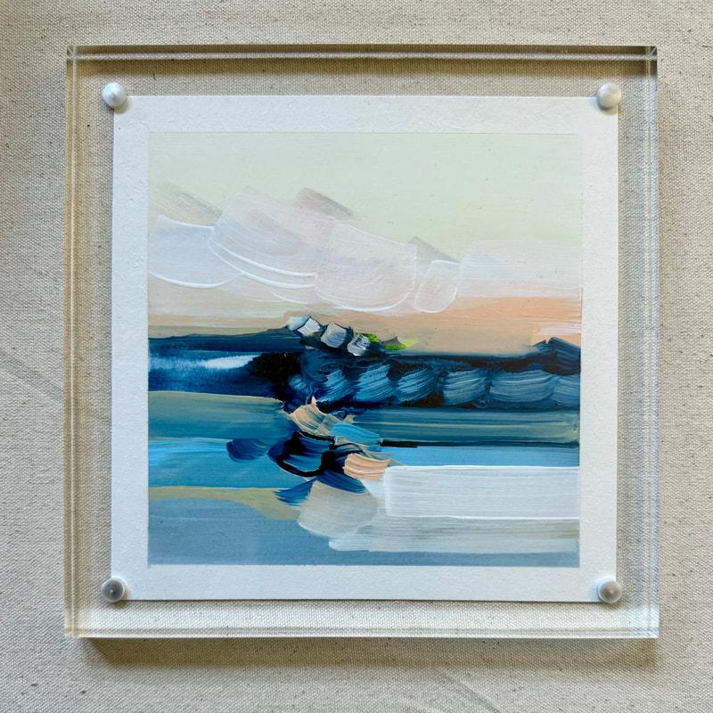 Paper Mini 118, Acrylic on paper, 4 × 4 in — original painting by Grace Martin Franklin