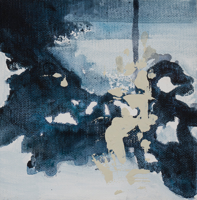 Duplicity in the Heart of a Cricket #1, Acrylic on Canvas, 6 × 6 in — original painting by Grace Martin Franklin