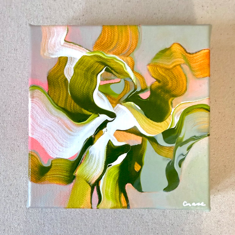 Soft Stillness, Acrylic on Canvas, 6 × 6 in — original painting by Grace Martin Franklin