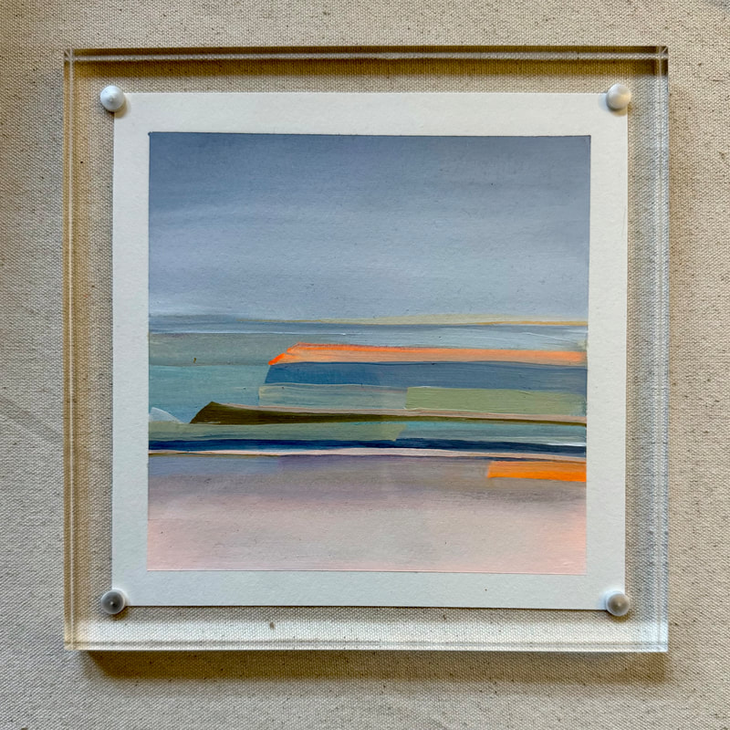 Paper Mini 117, Acrylic on paper, 4 × 4 in — original painting by Grace Martin Franklin