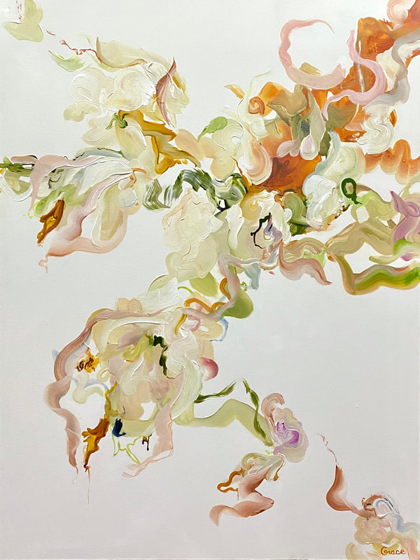 Endurance of a Line, Acrylic on Canvas, 48 × 36 in — original painting by Grace Martin Franklin