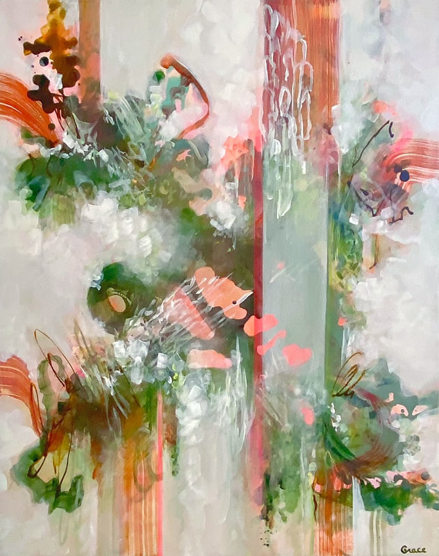 Hesitant Mind, Acrylic on Canvas, 12 × 16 in — original painting by Grace Martin Franklin