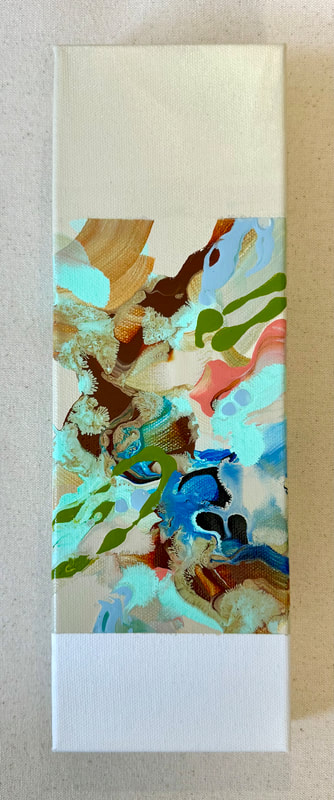 Untitled (4 × 12 in), Acrylic on Canvas, 4 × 12 in — original painting by Grace Martin Franklin