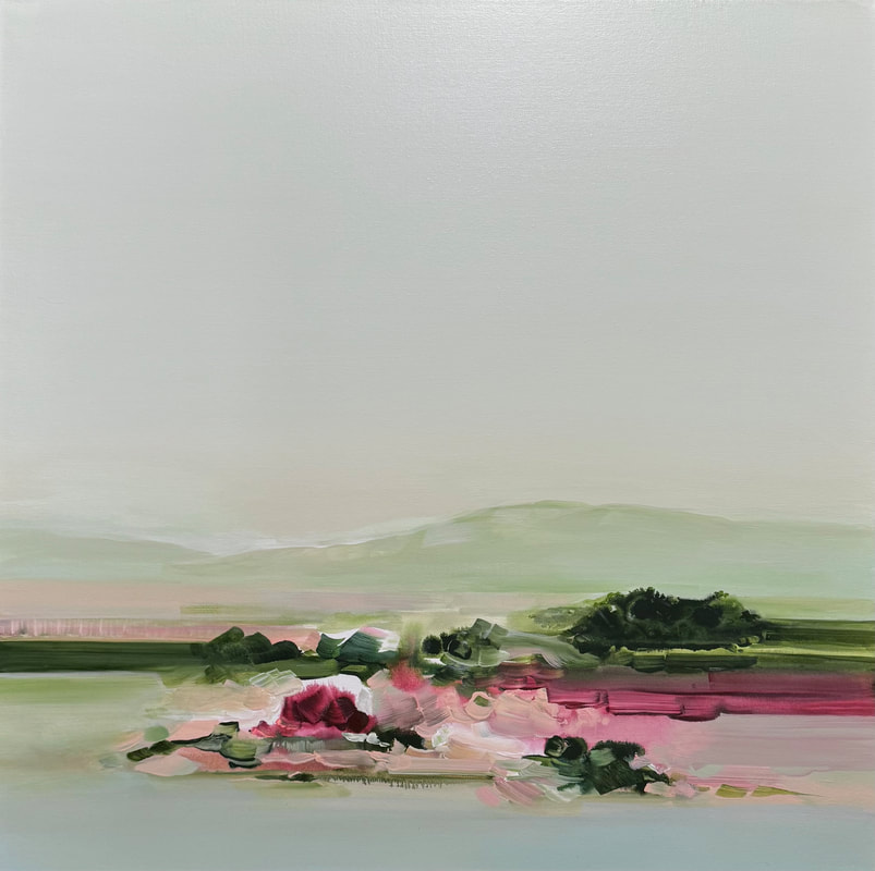 Settling Mind, Acrylic on Canvas, 24 × 24 in — original painting by Grace Martin Franklin