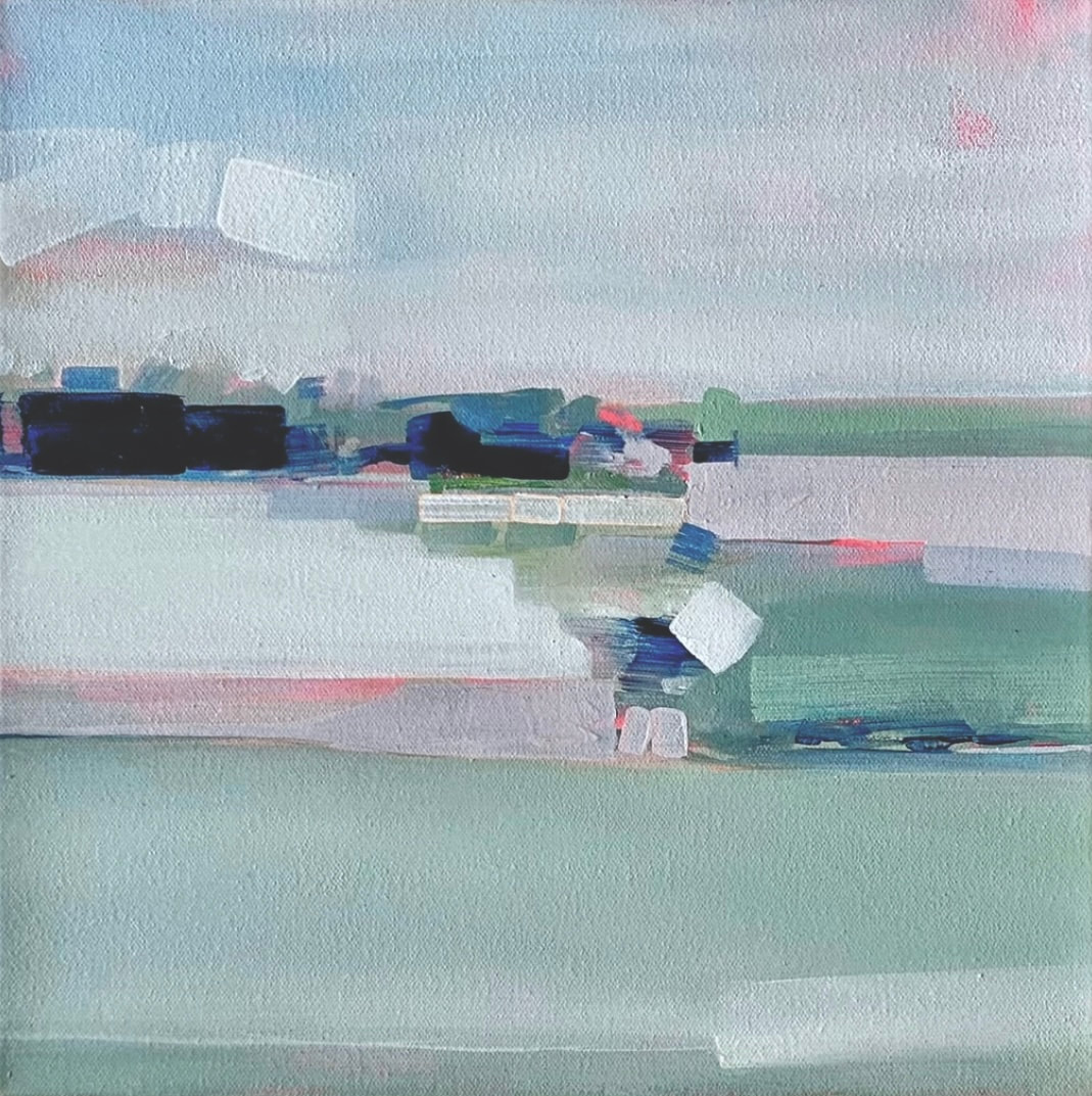 Double Hectare Plot, Acrylic on Canvas, 12 × 12 in — original painting by Grace Martin Franklin